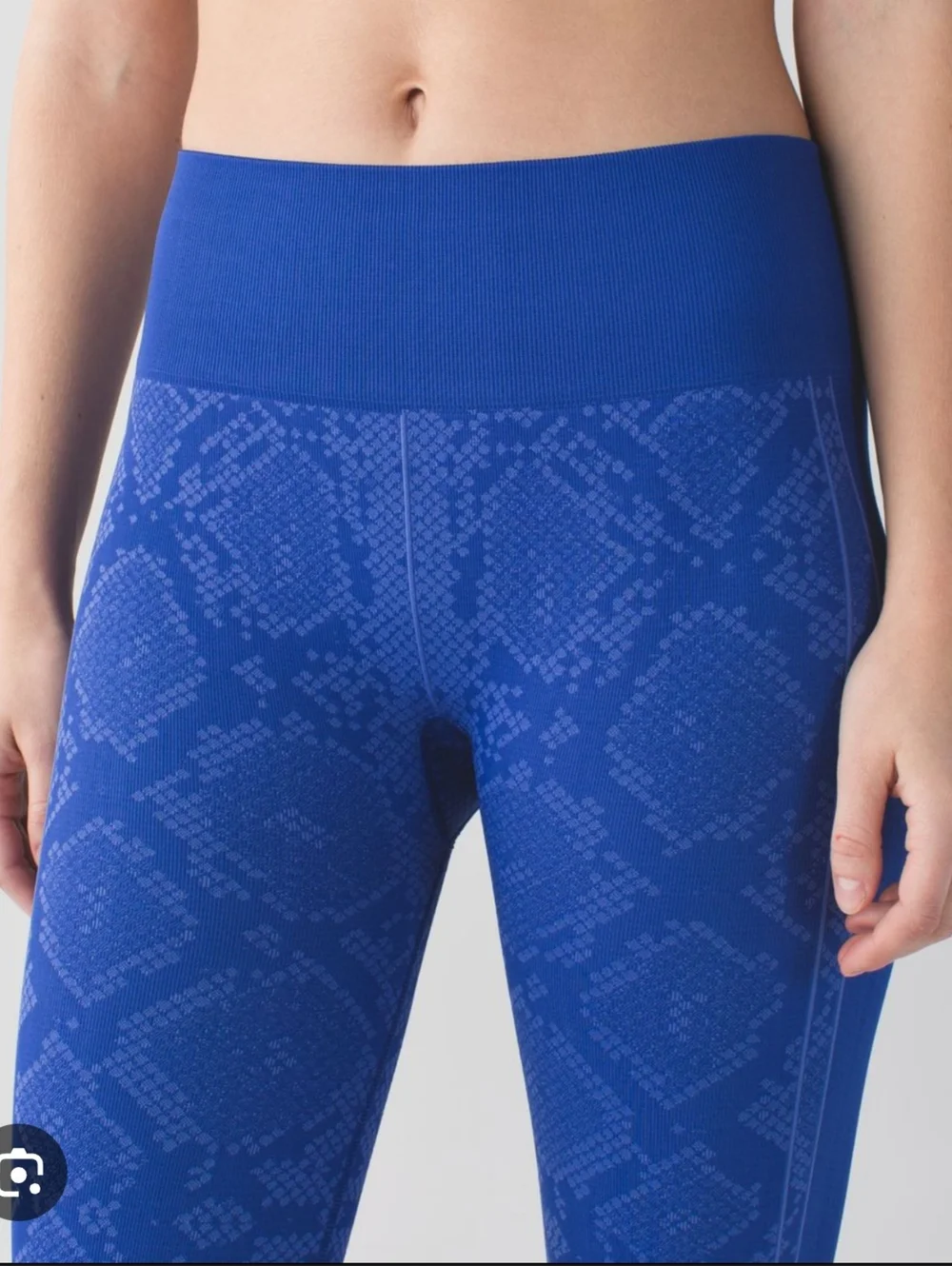 Lululemon Ebb To Street Pant Blue Seamless Leggings Size 2